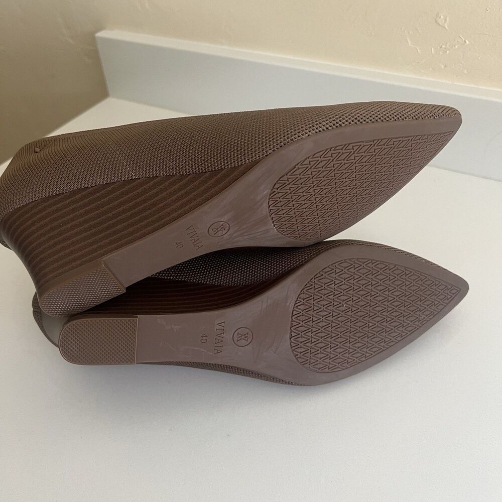 VIVAIA Aria Wedge 2.0 Pointed Toe Espresso Brown Size 40/9 Pumps Comfort Shoes - Picture 9 of 11